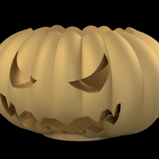 zucca photophore casa di halloween jack o lanterna 3D print model - Mito3D