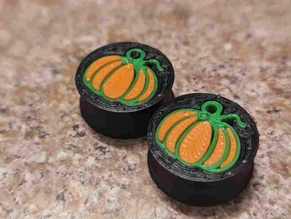 pumpkin plug jewelry 3d print model - Mito3D