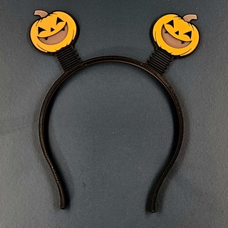 pumpkin pogo boppers - personal license headband halloween props costume party favor 3d print model - Mito3D
