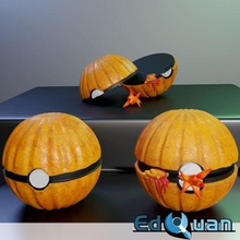 pumpkin pokeball halloween pokemon ball terror anime fan art horror charmander death animal fear 3d print model - Mito3D