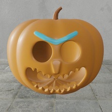 pumpkin rick halloween art pickle morty figurine 3d print model - Mito3D