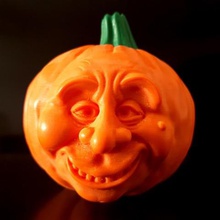pumpkin sad&happy art witch halloween scary horror face 3d print model - Mito3D