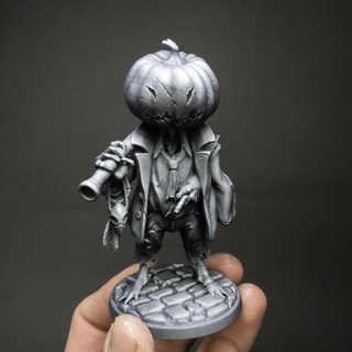 pumpkin scarecrow pre-supported tabletop highquality toy game 3dminiature dnd dndminiature creature monster presupported ttrpg rpg halloween 3d print model - Mito3D