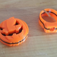 citrouille support modulaire de l'anneau bijoux halloween 3d print model - Mito3D