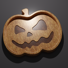 pumpkin tray v2 - cnc files wood 3d print model - Mito3D