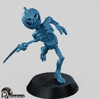 abóbora Morto vivo pose 05 Bruxas macaco palhaço monstro vampiro lápide pesadelo zbrush Magia convocar miniaturas estatuetas épico arrepiante foice estilizado ficar pé desenho animado 3d print model - Mito3D