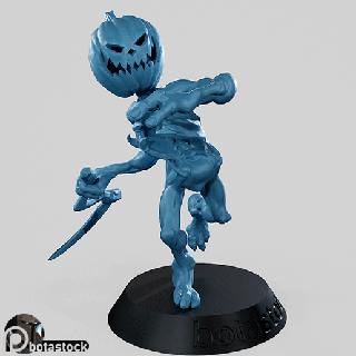 pumpkin undead pose 06 halloween scarecrow horror ghost clown soul vampire friday jason poltergeist skeleton nightmare astral zombie stalker games toys board 3d print model - Mito3D