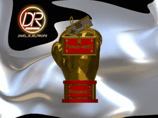 punch-out trophy art nintendo game gaming props 3d boxing classic 3d print model - Mito3D