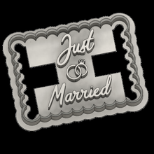 Stempel just married home punch Keks cookie Geschenk Küche Ehe 3d print model - Mito3D