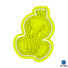 punch looney tunes 8 casa tidy up titi cookie cutter tweety taz sylverter daffy duck 3d print model - Mito3D