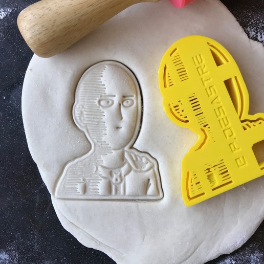 punch man - saitama cookie cutter gadget anime cooking baking baked 3D print model - Mito3D
