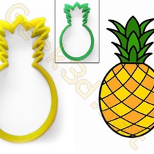 punch pineapple cookie cutter home pastry shop cut out fruit biscuit 3d print model - Mito3D