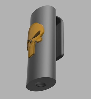 punisher bic lighter case & holder 3d print model - Mito3D