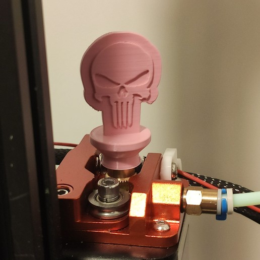 punisher extruder knob logo ender cr10 anet upgrade extrude fig 3D print model - Mito3D