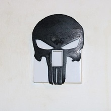 punisher light switch cover home lightswitch halloween decor decoration uk cool marvel ire ireland 3d print model - Mito3D