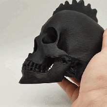 punk calavera art crâne poulets lourd domos3d 3d print model - Mito3D