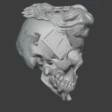 punk Rocha crânio arte 3d print model - Mito3D