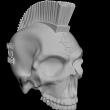 punk rocker skull 3d print model - Mito3D