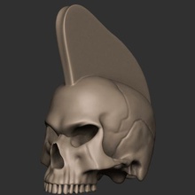 punk skull art skeleton prop people head 3d print model - Mito3D