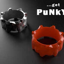 punky ring jewelry mode joyau bijouterie coup tlphone anneaux 3d print model - Mito3D