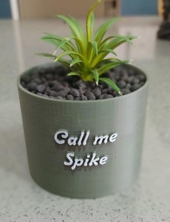 punny planter 04 - call spike pot plant home funny original fdm garden ender art 3d print model - Mito3D