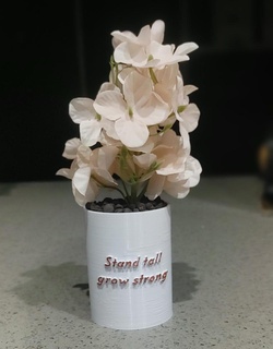 punny planter 18 - stand tall grow strong pot plant home funny original fdm garden ender art 3d print model - Mito3D