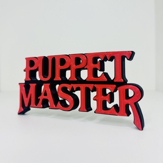 puppet master logo display maniacmancave3d 3d print model - Mito3D