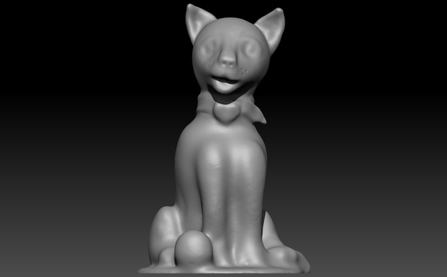 puppie art dog animal sculpt photogrammetry 3d print model - Mito3D