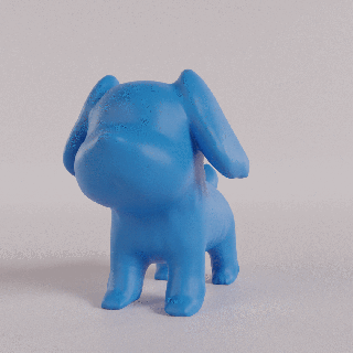 perrito figura animal Arte perrito estatua 3d print model - Mito3D
