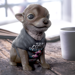 Hündchen Chihuahua Porträt Hund Dekoration Hunde Haustiere Artoy Spielzeug 3d print model - Mito3D