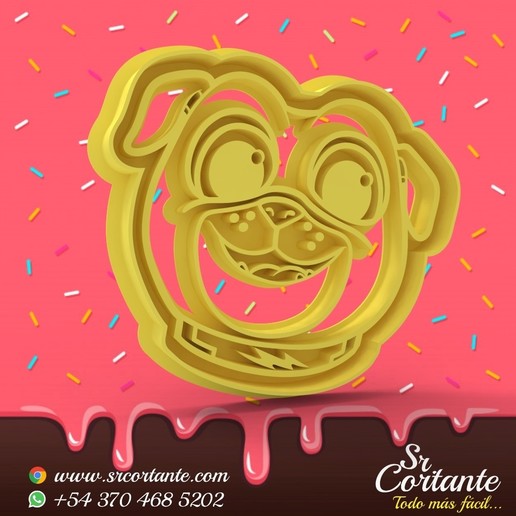 cane cucciolo pals cookie cutter a tema casa freddo pioppo sharp fondant stl rolly bingo 3D print model - Mito3D