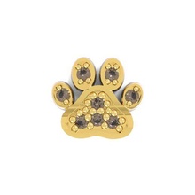 puppy dog paw print earrings pendant jewelry charms gold silver 3d design figures bears crowns footprint dogs animals 3d print model - Mito3D