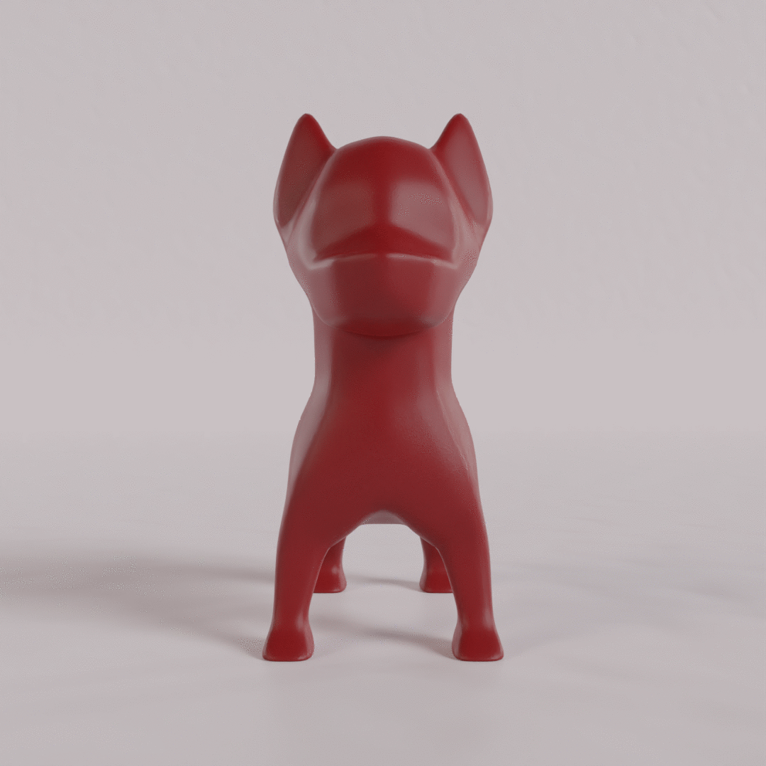 puppy figurine figure animal art statue 3D print model - Mito3D