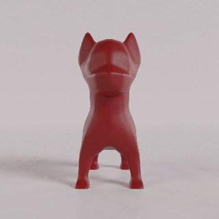 cachorro estatueta figura animal arte cachorro estátua 3d print model - Mito3D