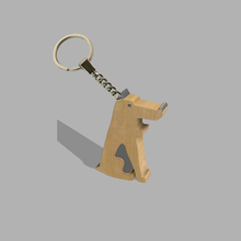 puppy keyring dog carrier key ring porte-clés chain chiot 3d print model - Mito3D