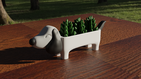 puppy pot cactus succulents bluey bingo cookie cutter name fondant deco mass porcelain 3d print model - Mito3D