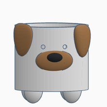 chiot pot animal plante chien mascotte 3d print model - Mito3D