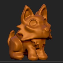 chiot de loup jeu animal chien monopole pion le morceau jouet wolf d'accessoires 3d print model - Mito3D