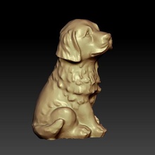 le chiot art animal chien de compagnie jouet la sculpture 3d statue décoration 3d print model - Mito3D