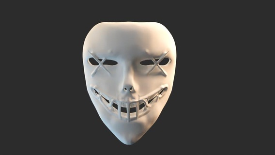 spülen amerikanisch voll Gesicht Cosplay Maske Nacht 3d drucken Modell Kostüm Halloween Film Schädel Helm unbezahlt stl ubauta Gummi cool Hölle Hobby 3d print model - Mito3D
