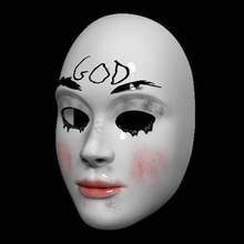temizlemek Tanrı maske Sanat çapraz Kostüm oyunu cadılar bayramı 3d print model - Mito3D