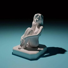 purity sculpture art woman feminity simplicity innocence 3d print model - Mito3D