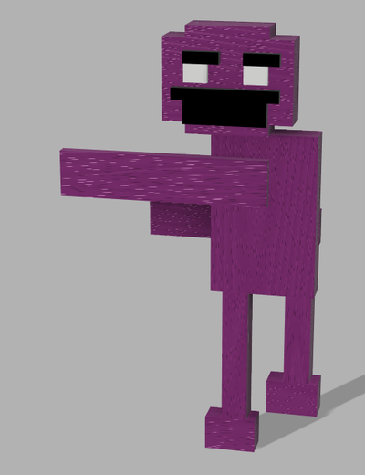 purple guy game fnaf world william afton 4 bonnie freddy chica foxy pizzeria pizza 3d print model - Mito3D