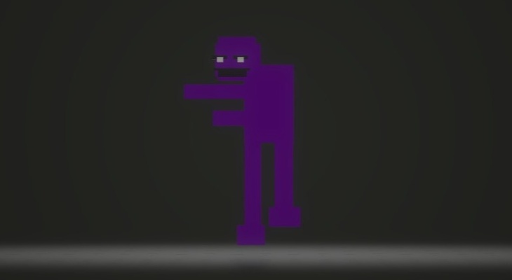 viola tipo 8 bit fnaf 3 arte william afton man purple 3d print model - Mito3D