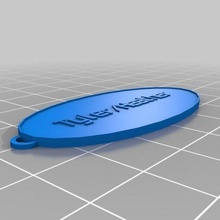 lila Schlüssel Kette Schmuck angepasst Schlüsselanhänger 3d print model - Mito3D