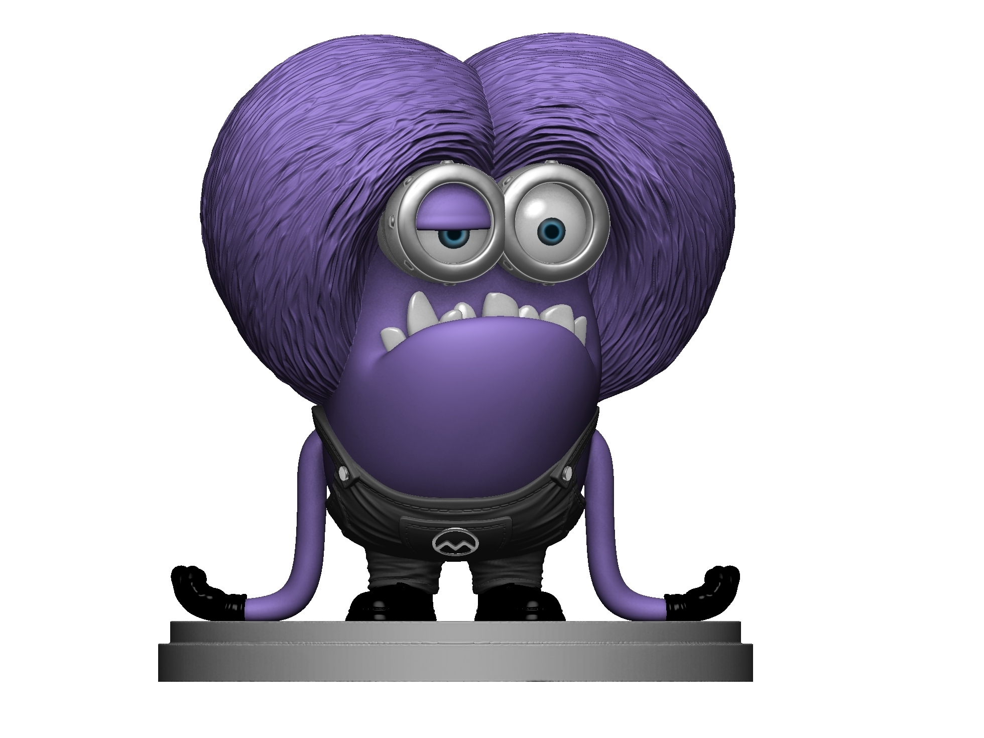 purple mutated minion 3d printing stl gru despicable me minions karl felonius mexon drnefario computer animation banana agnes sergio pablos nefario 3dprint figurine 3D print model - Mito3D