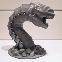purple worm game dnd mini monster rpg role playing 3d print model - Mito3D