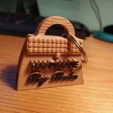 bolso Moda moneda llavero mano lindo pequeña madera apoya ropa 3d print model - Mito3D
