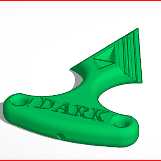 spingere coltello v3 buio edizione coltelli lettera apriscatole 3D print model - Mito3D