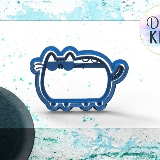 pusheen Gafas sol gatito gato lentes Dom gordito bonito oferta anime 3d expediente Pascua Resurrección Galleta cortador masa masas pastel tortas magdalenas bricolaje diy cortadores 3D print model - Mito3D